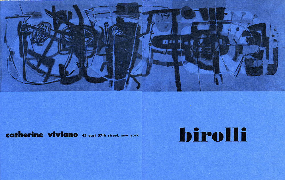 Renato Birolli: paintings, Catherine Viviano Gallery, New York, 31 gennaio-26 febbraio 1955