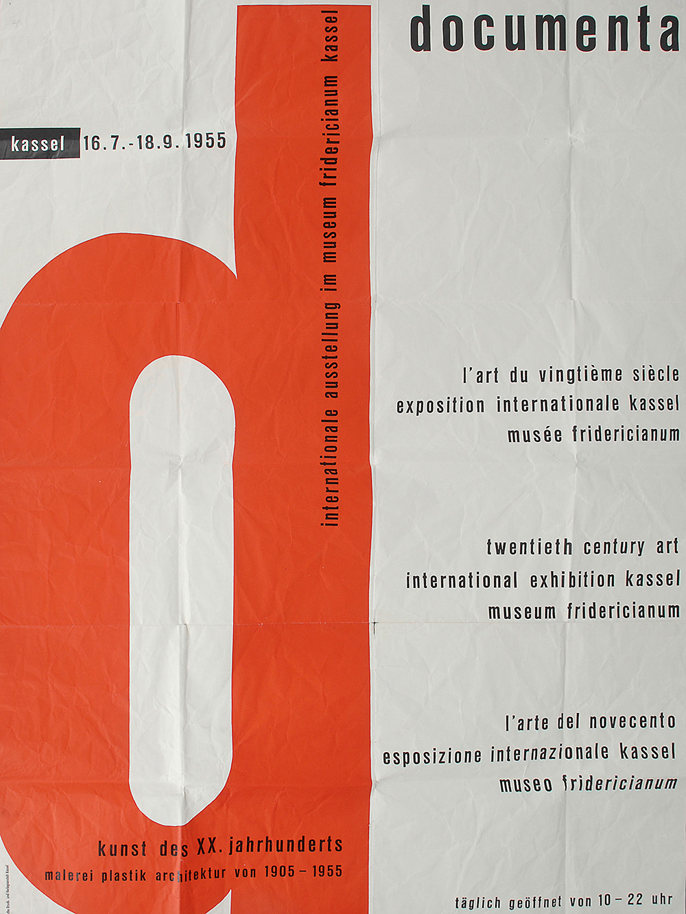 Documenta I, Museum Fridericianum, Kassel, 16 luglio - 18 settembre 1955