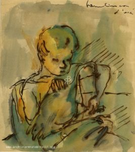 Bambino con l'oca, 1942